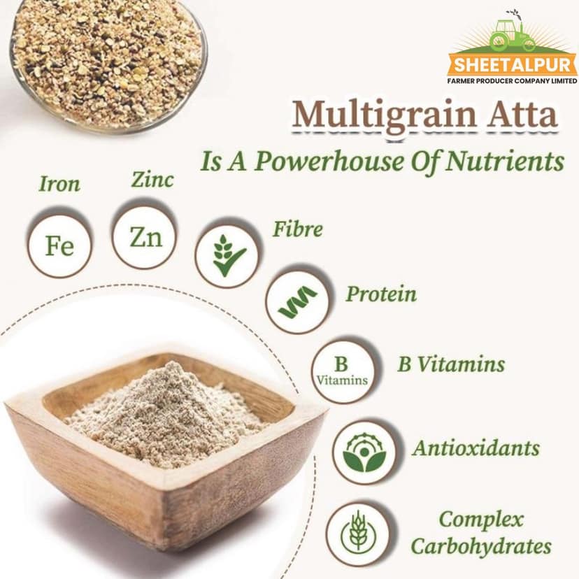 FPO Kisan Naturals Multigrain Atta - 1kg view 3