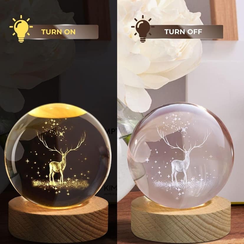 3D Crystal Ball Night Light ( Deer ) view 8