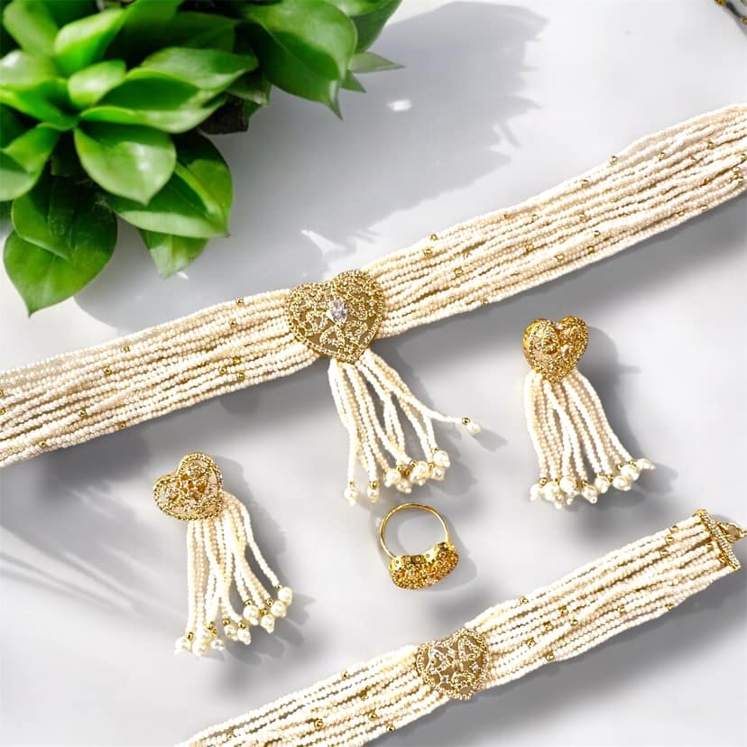 Pearly Choker Set - The Pearl Treasure - A collection By Amit Chauhan And Sons