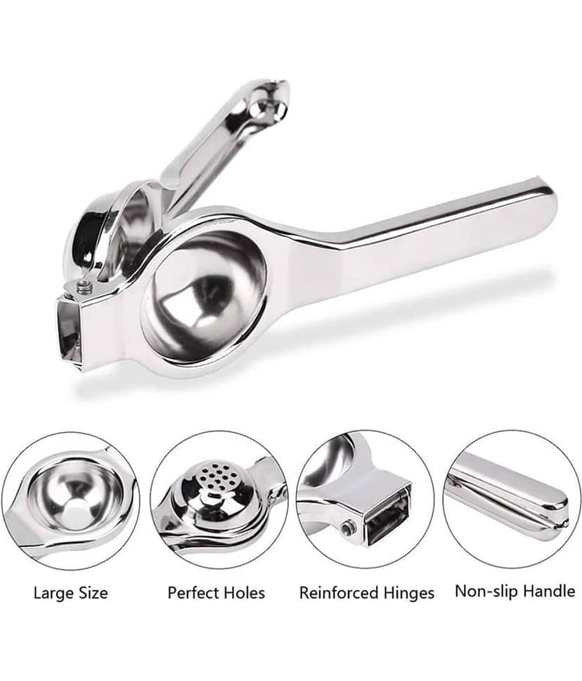 JISUN - Silver Stainless Steel Lemon-Grater-Pizza Cutter-Whisk ( Set of 4 ) view 2