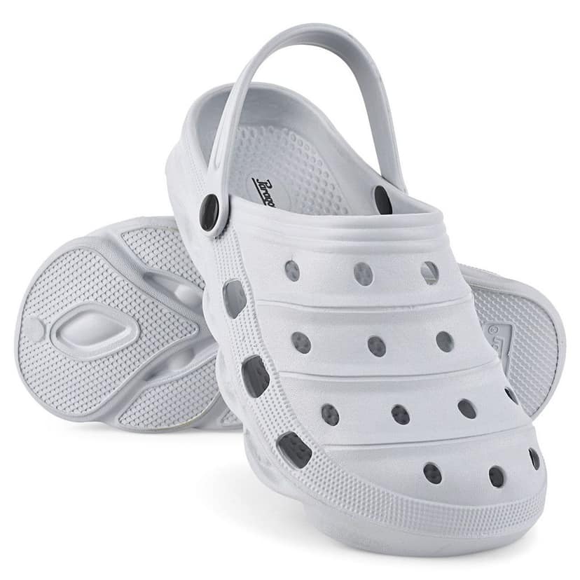 Paragon Light Grey Ultra-Comfortable Self-Design Clogs for Men view 6