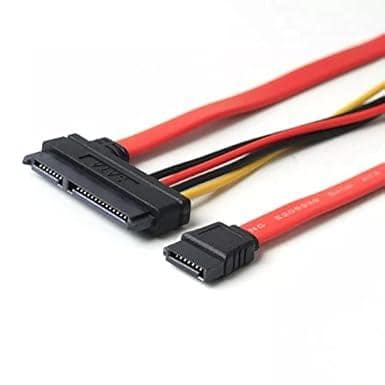 SATA 22pin 7+15pin Female to SATA Female Cable with Molex IDE 4Pin Power Cable (30cm) view 5