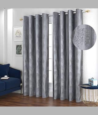Sai Arpan Abstract Printed Semi-Transparent Eyelet Curtain 5 ft ( Pack of 1 ) - Multicolor