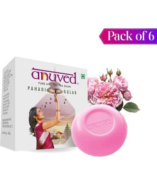 Anuved Beauty for Cooling & Hydrating your Skin Bathing Bar for All Skin Type ( Pack of 6 )