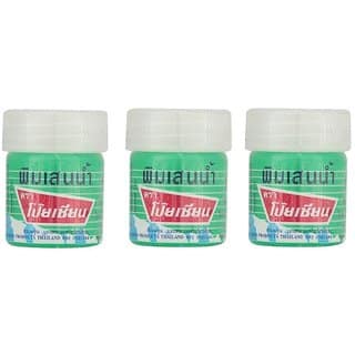 Poy-Sian Pim Saen Balm Oil Nasal Inhaler Inhalant Relief Dizzy Faintness 8 cc. 8ml (Pack of 3)