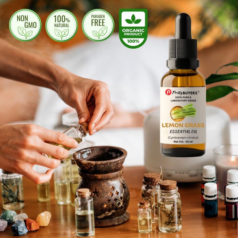 PrettyBUYERS's Lemongrass Essential Oil 15 ML | Premium Therapeutic Grade (Pack Of 2) view 3