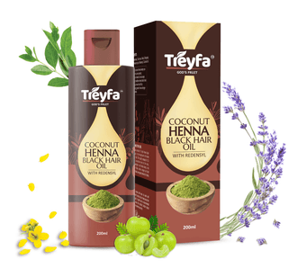 Treyfa coconut henna black hair oil for naturally black & healthy hair