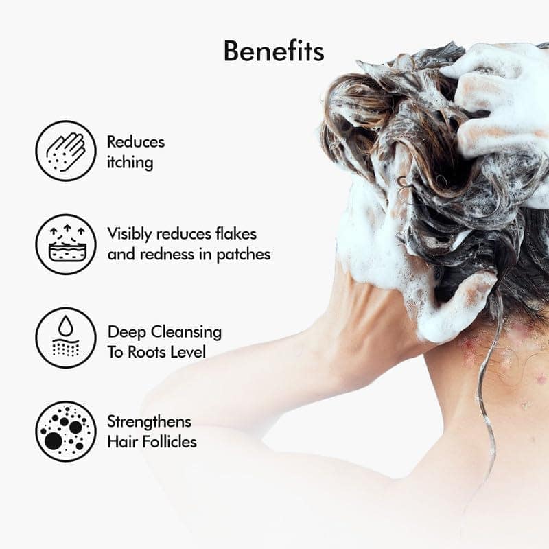 VedicDerm Charcoal Shampoo for Psoriasis, Dandruff, Sensitive Scalp view 8