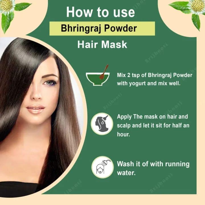 BrijBooti Bhringraj Powder - Eclipta Alba For hair Growth (100% Natural) view 4
