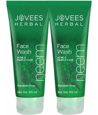 Jovees Herbal Neem Face Wash With Tea Tree Extracts For Oily & Acne Prone Skin 120ml (Pack of 2)