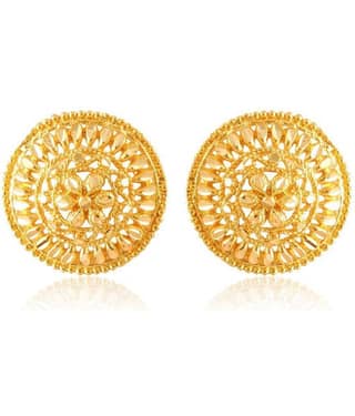 Vighnaharta Allure Beautiful Earrings Elite Chic Gold Plated Screw back Studs earring for Women and Girls {VFJ1397ERG}