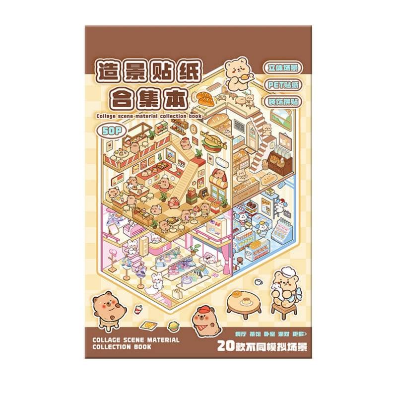 3D Landscape Sticker Book (Multicolor, 30 PET Sheets) | Creative DIY Collage & Scene Building | Craft & Stationery view 7