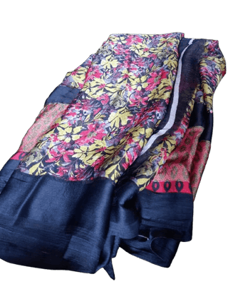 Floral Printed Georgette Saree With Blouse Piece