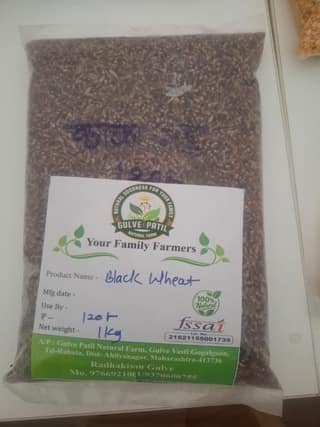 Gulve Patil Natural Farm Black Wheat (1kg) | Nutrient-Rich Whole Grain | Healthy Cooking