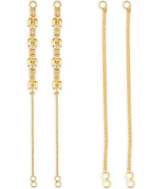 1gram gold Plated Kanchain Ear chain earcuff Ear to Ear Combo for Women & Girls