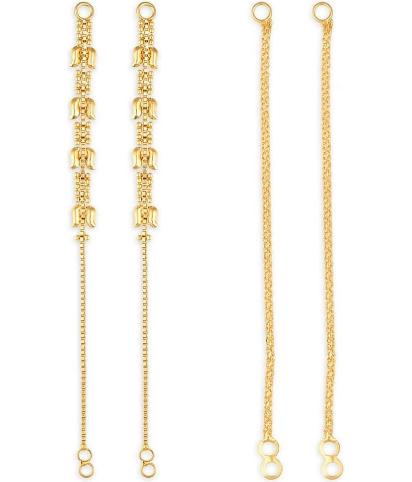 1gram gold Plated Kanchain Ear chain earcuff Ear to Ear Combo for Women & Girls