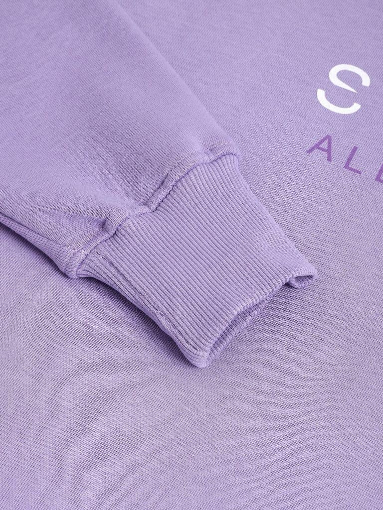 Richlook Women Crew Neck Purple Sweatshirt view 8