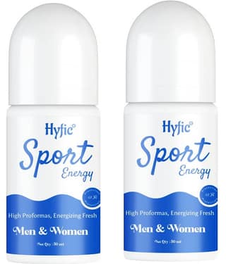HYFIC sport Unisex Fresh Underarms Roll-On Deodorant - All-Day Protection, Sweat & Odor Control Licorice Extract and Menthol for Cooling Freshness men & women pack of 2