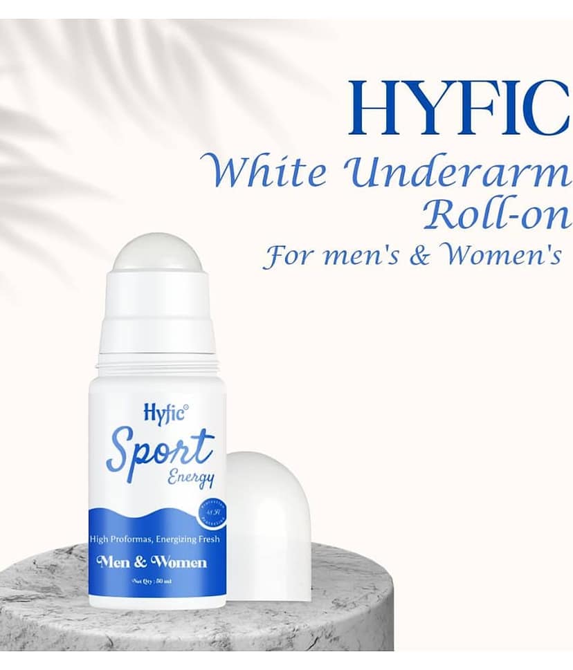 HYFIC sport Unisex Fresh Underarms Roll-On Deodorant - All-Day Protection, Sweat & Odor Control Licorice Extract and Menthol for Cooling Freshness men & women pack of 2 view 2