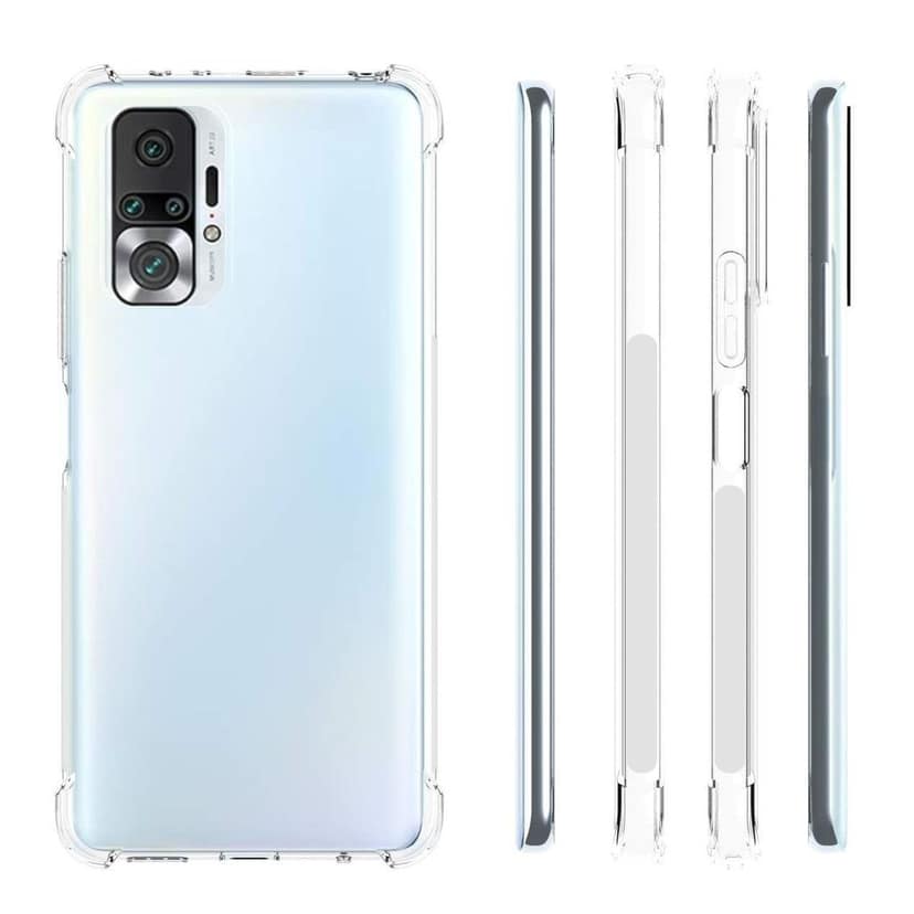 USTIYA for Mi Redmi Note 10 Pro Max Case y Redmi Note 10 Pro Case Clear TPU Four Corners Cover Transparent Soft funda view 2