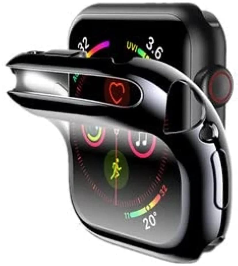 Shocked Proof Flexible Silicone TPU Watch Case Cover with Screen Protector Temper Compatible with Apple Watch 44mm (Series 6 | SE | Series 5 | Series 4)