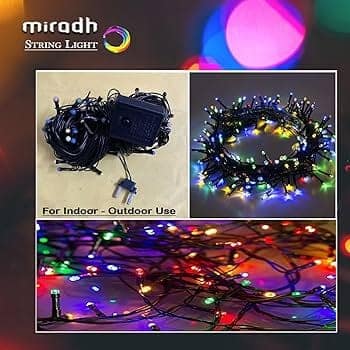 Serial String/Fairy Light | Plug Sourced | Suitable for Home & Outdoor Decoration, Diwali, Christmas, Ramadan, Wedding, Party, Festival 12m 40LED(Pack of 1, Multicolor) view 5