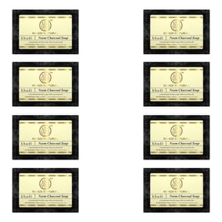 Khadi Natural Neem Charcoal Soap Combo Pack Of 8 – 125gm Each