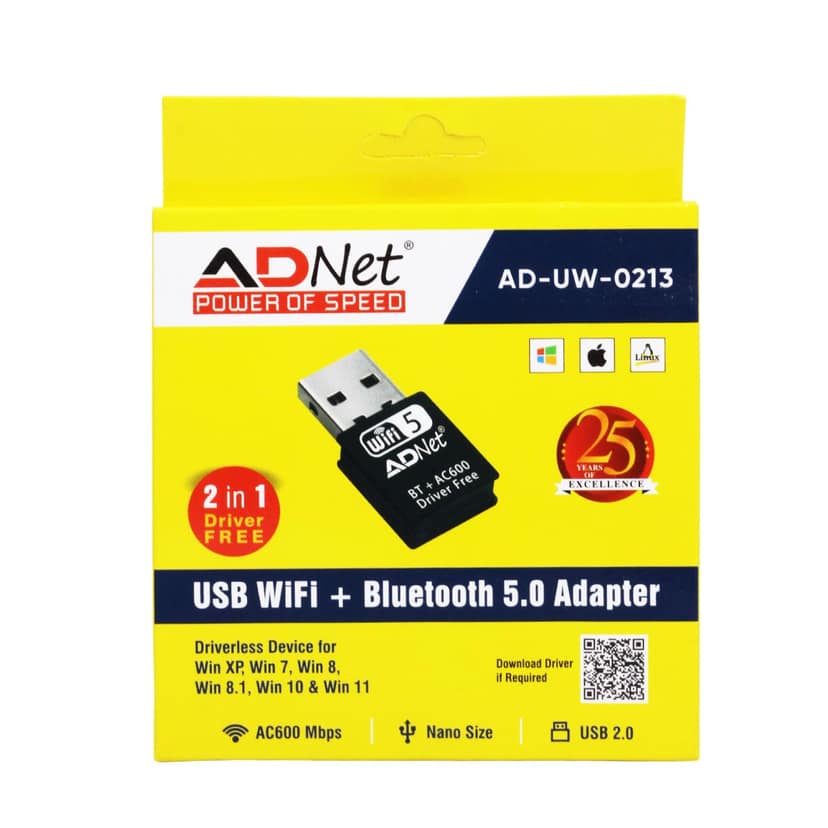 USB WiFi + Bluetooth 5.0 Adapter for Windows/Mac view 2