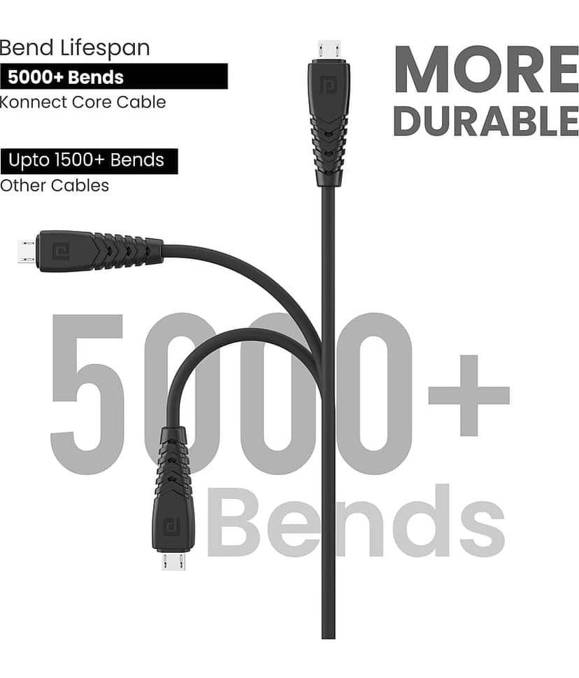 Portronics USB Data Cable Black - 1 Meter view 2