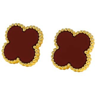 Clover Stud Earring (Brown)