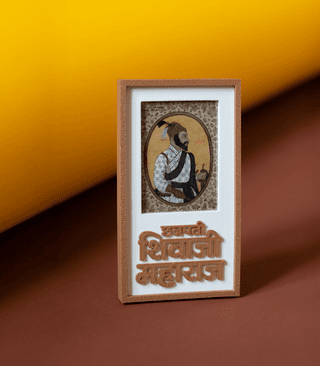 Chatrapati Shivaji Maharaj Desktop (Table top) Frame with Fridge Magnet