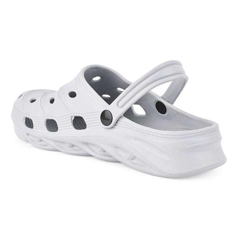 Paragon Light Grey Ultra-Comfortable Self-Design Clogs for Men view 2