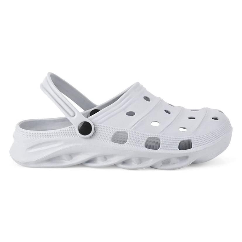 Paragon Light Grey Ultra-Comfortable Self-Design Clogs for Men view 3
