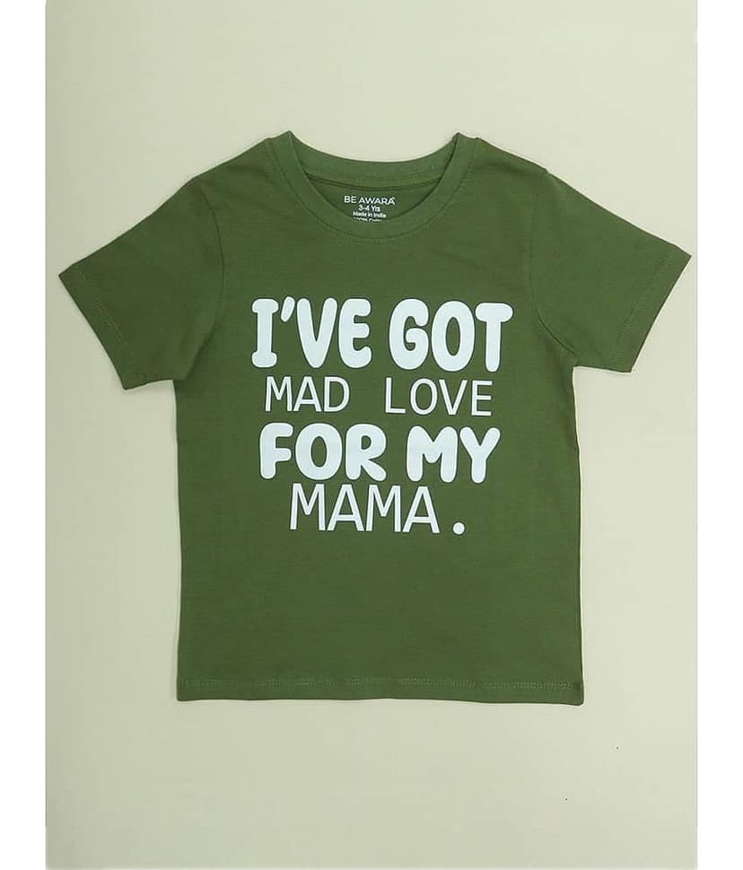 Be Awara Pack of 4 Boys Cotton T-Shirt ( Green )