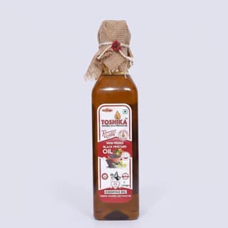 Toshika Wood Pressed Black Mustard Oil (455 ml) - 455 mL - One bottle