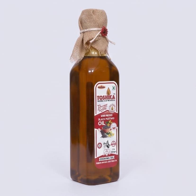 Toshika Wood Pressed Black Mustard Oil (455 ml) - 455 mL - One bottle view 4