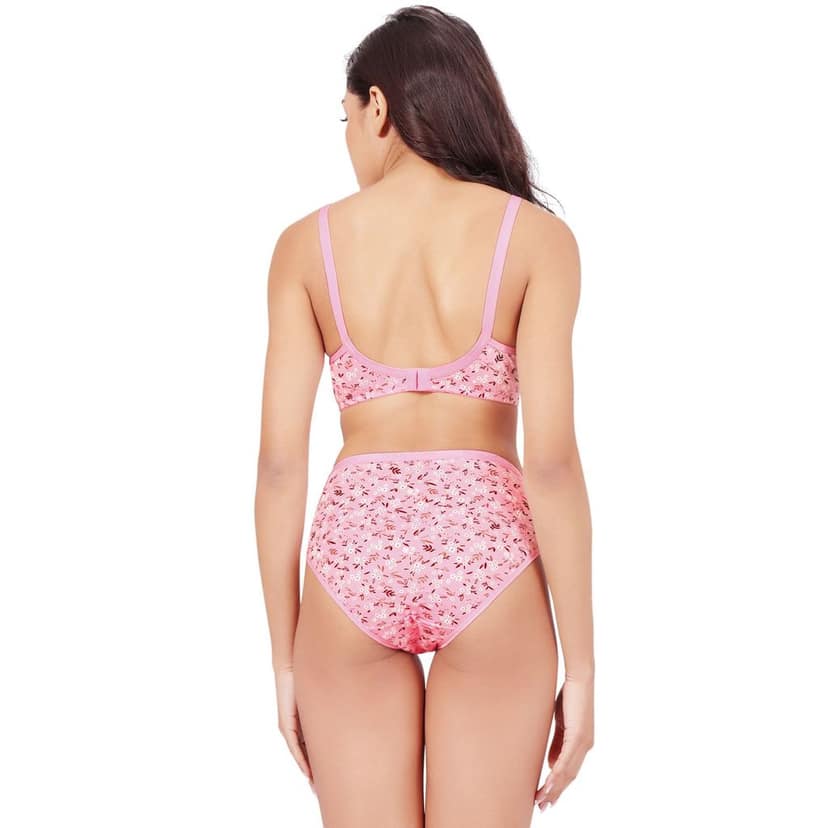 Bodycare Women's Assorted Prints Combed Cotton Bra & Panty Set 6450F view 3