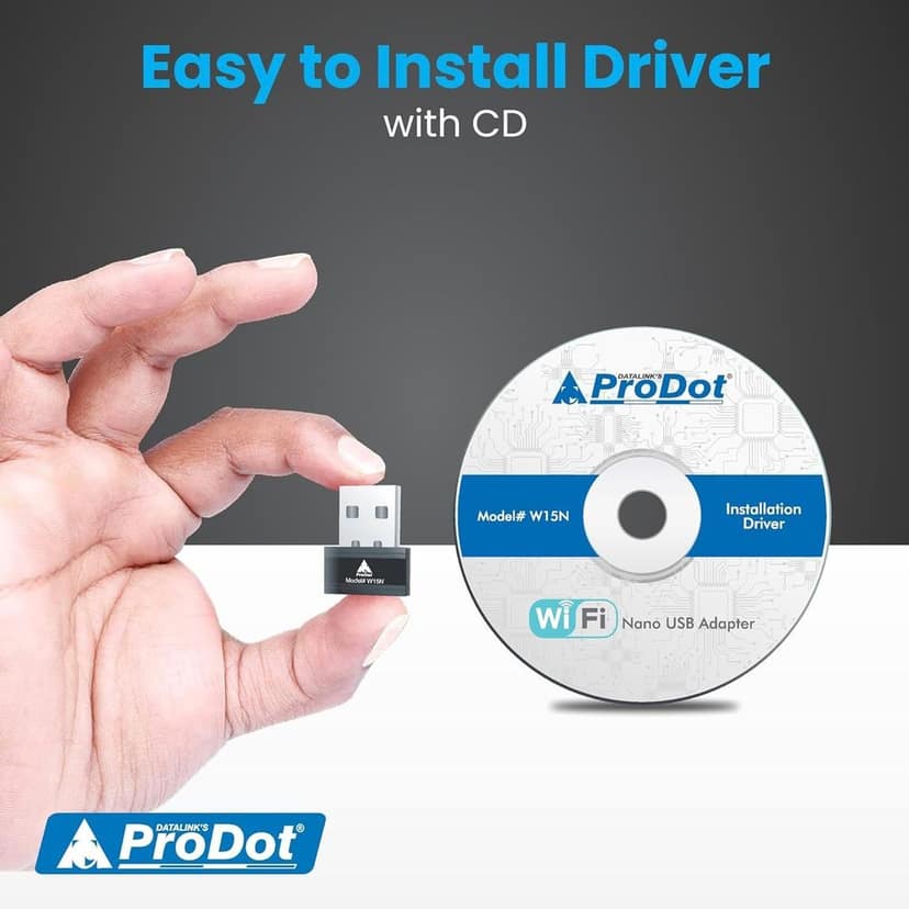 ProDot USB WiFi Adapter, 150Mbps 2.4GHz PC WiFi Adapter Nano Size WiFi Dongle, Wireless Network Adapter for Desktop PC Laptop, Supports Windows 11, 10, 8.1, 8, 7, XP view 3