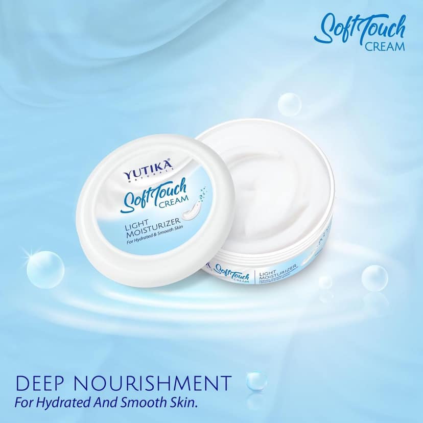 Yuthika Soft Touch Light Moisturizer Cream 300ml and Aloe Vera Body Lotion 300ml Combo Pack view 2
