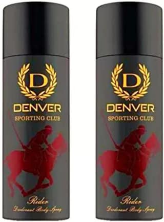 Denver Sporting Club Rider Deodorant Body Spray For Men, 165Ml (Pack Of 2)