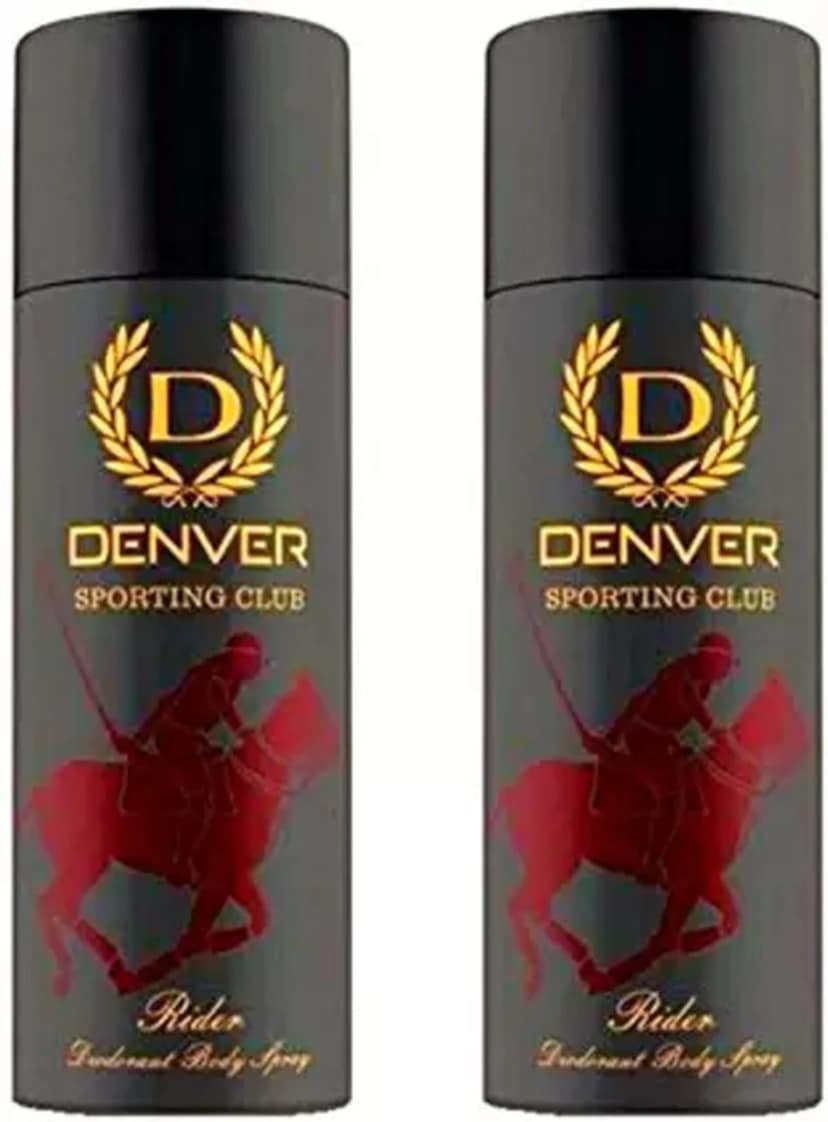 Denver Sporting Club Rider Deodorant Body Spray For Men, 165Ml (Pack Of 2)
