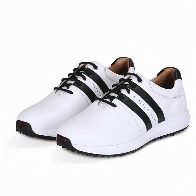 HITCARO Men Proffessional Leather Golf Shoes | Lace-Up | Phylon Sole |Waterproof | Comfortable | Breathable | Sports Shoes