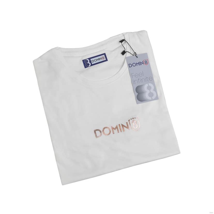 DOMIN8 Men's chest metallic branded Couple T-Shirt view 8