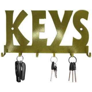 Ruwa Stylish Wall Key Holder Metal - Model Golden Keys