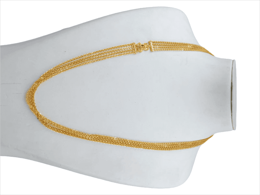 Gold Layered Chain Necklace view 2