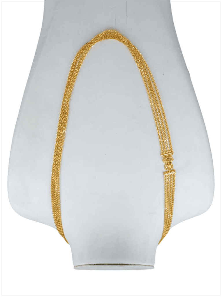 Gold Layered Chain Necklace view 3