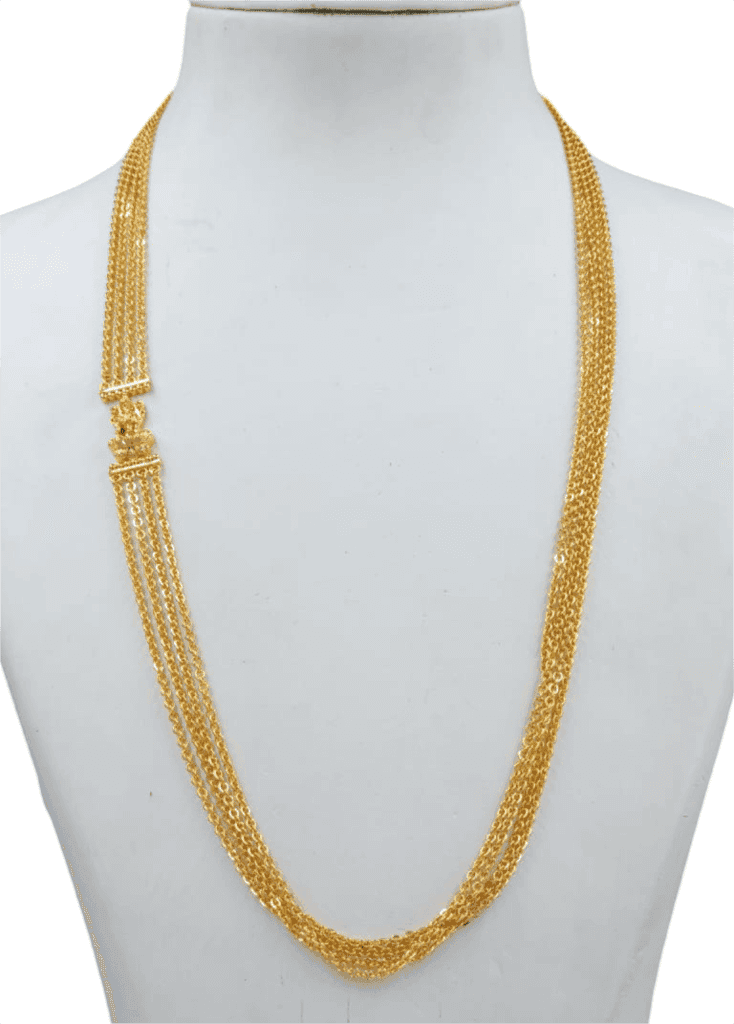 Gold Layered Chain Necklace view 4