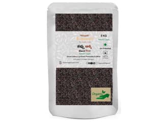 Rajamudi Organics Authentic Organic Black Rice / Karuppu Kavuni - 5 Kilogram