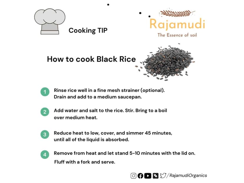 Rajamudi Organics Authentic Organic Black Rice / Karuppu Kavuni - 5 Kilogram view 4