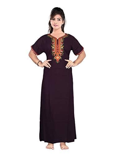 VALENCIA SLEEPWEAR Women's Printed Night Gown Maxi Soft Cotton Nightwear Nighty for Ladies view 6